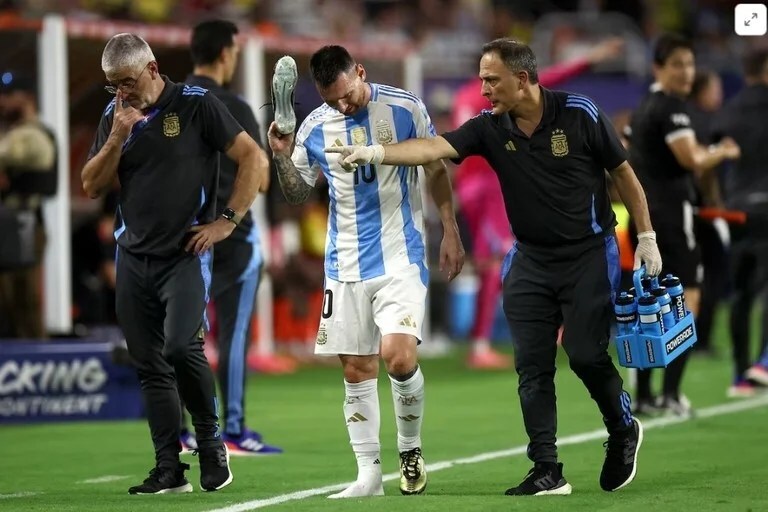 Messi exits Copa America final with Injury